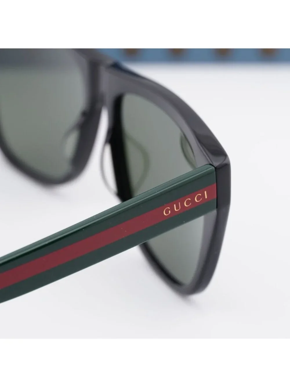 Gucci GG0926S 006 Square Sunglasses - Black / Green